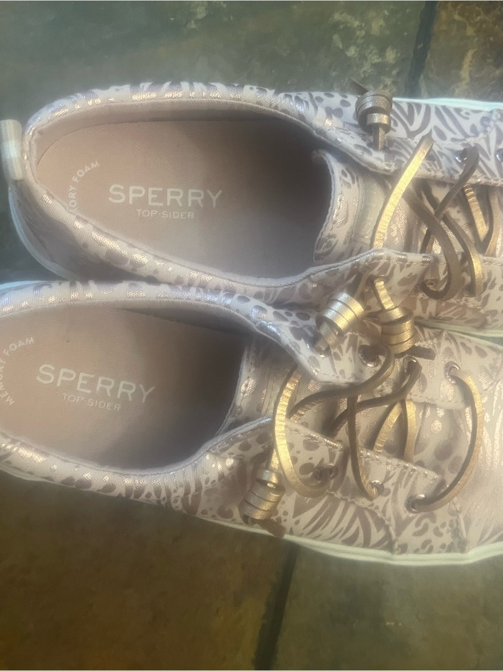 Sperry Women's Metallic Rose Animal-Print Sneakers